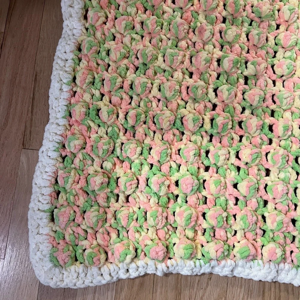 Crochet BABY BLANKET AFGHAN Rosette handmade‎ 38